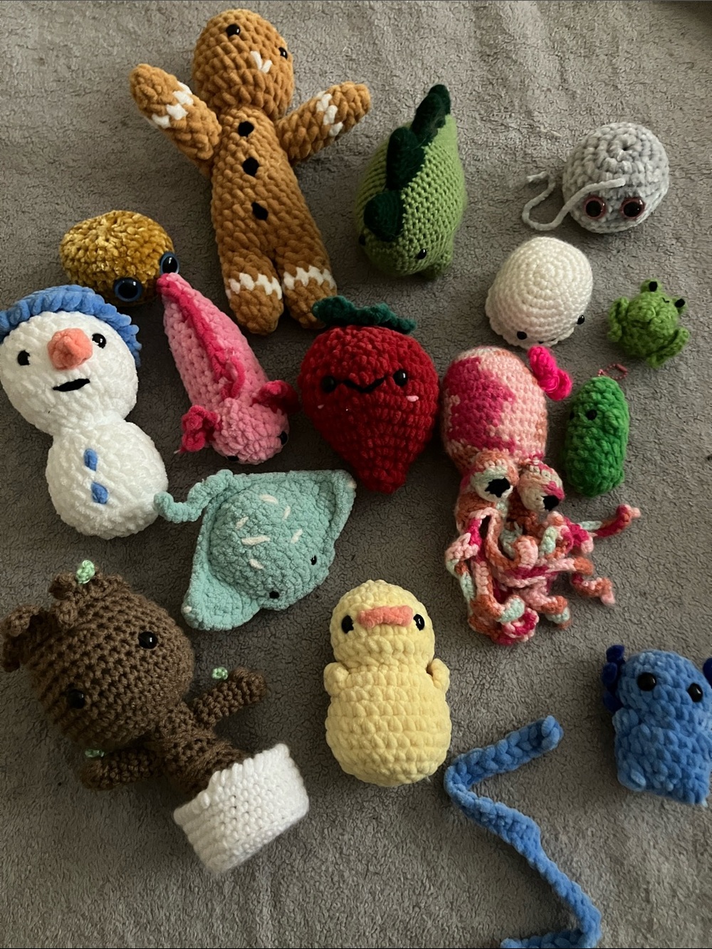Collection of Handmade Crochet Plush Toys